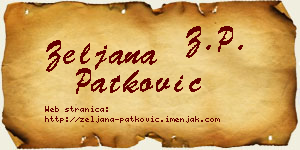 Željana Patković vizit kartica